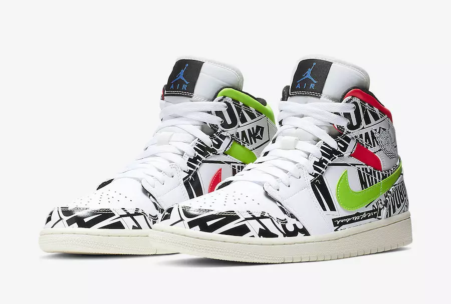 Air Jordan 1 Mid Print Logo's 554724-119 Releasedatum