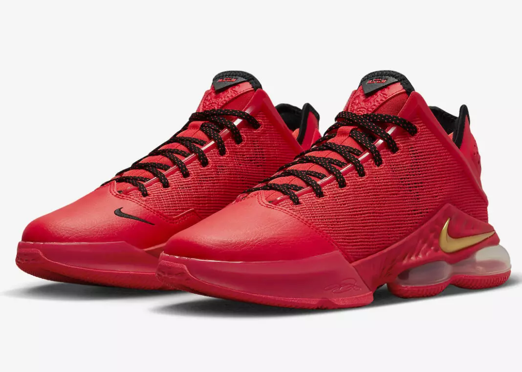 Nike LeBron 19 Low Red Black Gold DO9829-600 Datum vydání