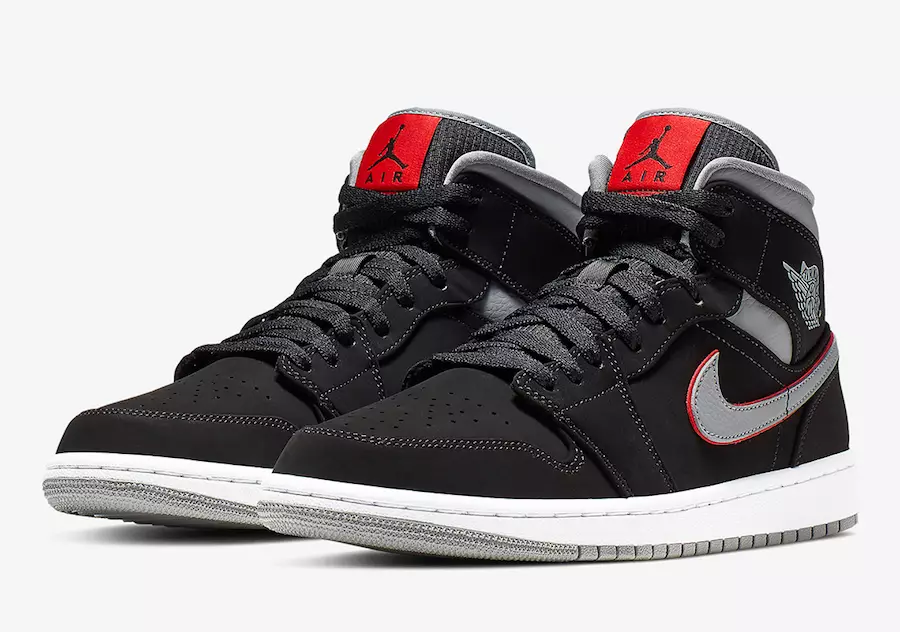 Air Jordan 1 Mid Returning must, hall ja punane