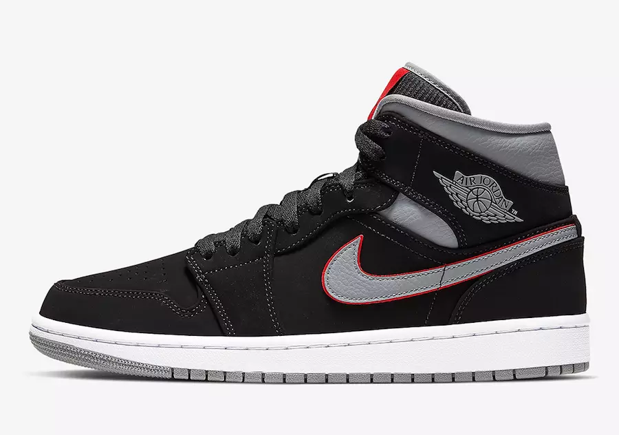 Air Jordan 1 Mid Black Grey Red 554724-060 Dátum vydania