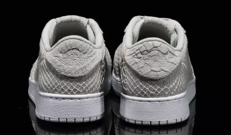 Air Jordan 1 Low Swooshless Python مایل به سفید