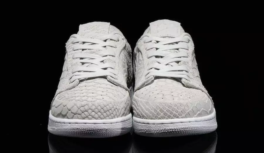 Air Jordan 1 Low Swooshless Python مایل به سفید