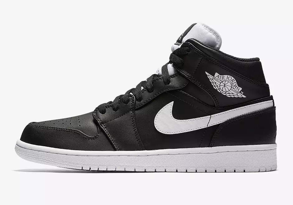 Air Jordan 1 Mid Schwarz Weiß 554724-038