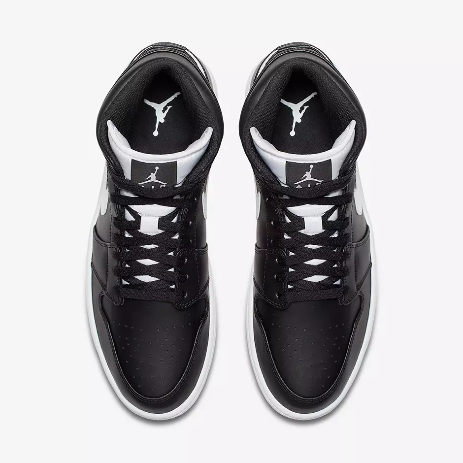 Air Jordan 1 Midden Zwart Wit 554724-038