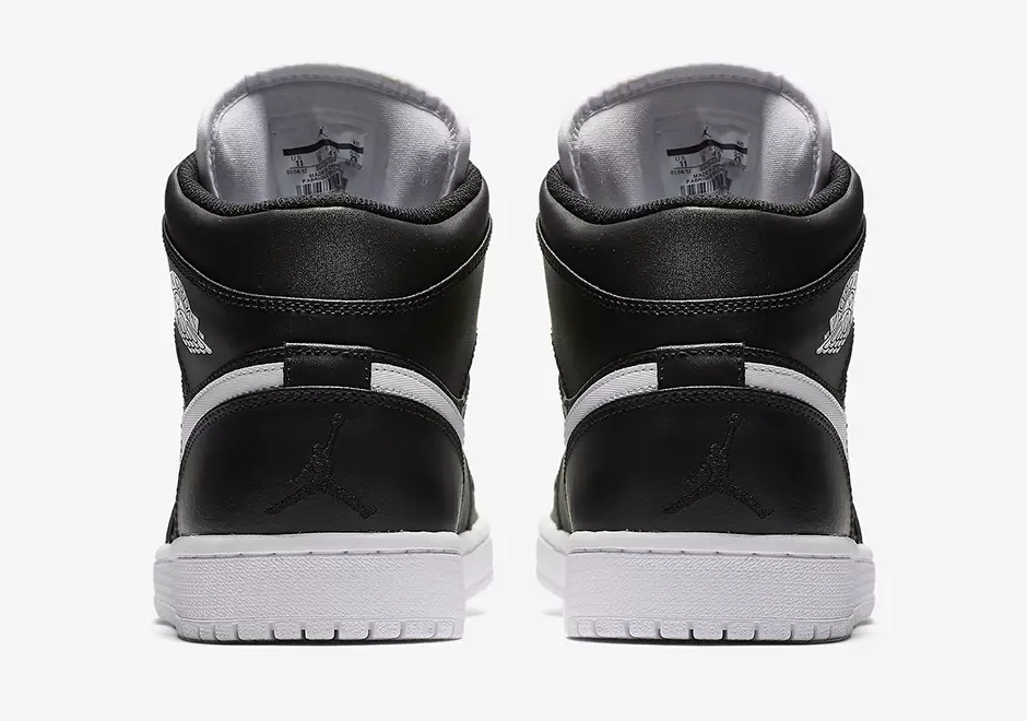 Air Jordan 1 Midden Zwart Wit 554724-038