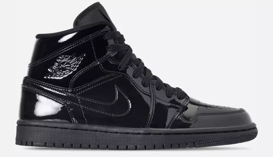 Air Jordan 1 Mid Lackleder Schwarz BQ6472-002