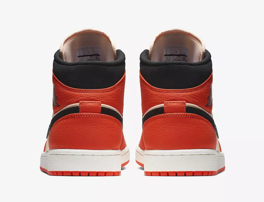 Air Jordan 1 Mid Team Orange 852542-800 תאריך שחרור