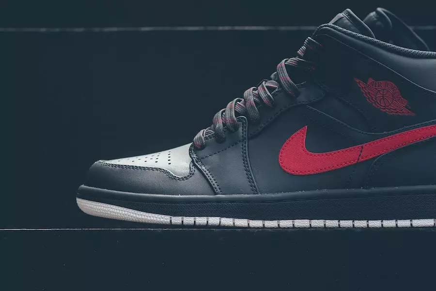 Air Jordan 1 Mid Anthracite Gym Red 554724-045