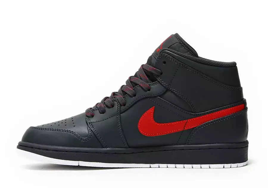 Air Jordan 1 Mid Anthracite Gym အနီရောင် 554724-045