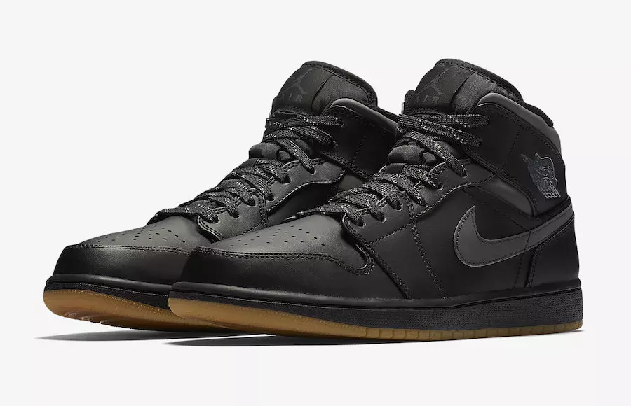 Air Jordan 1 Mëtt Wanterschlof Black Gummi AA3992-002