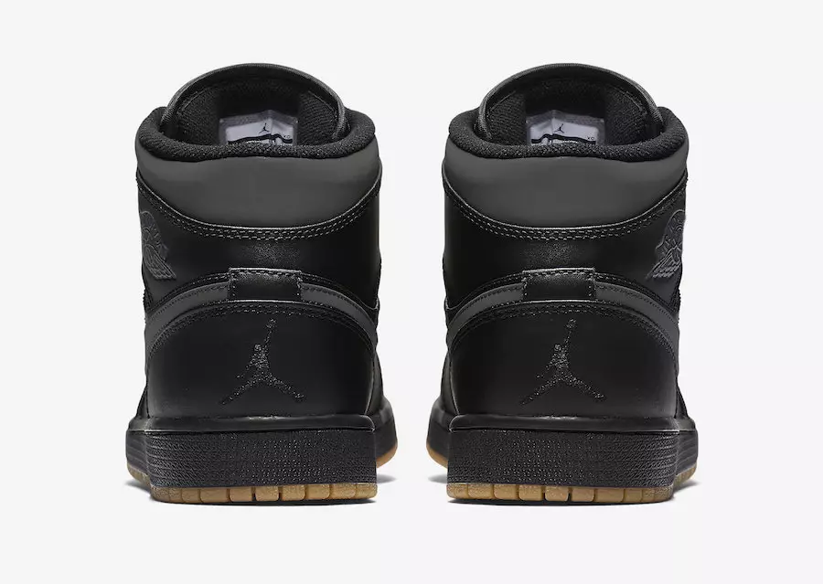 Air Jordan 1 Mëtt Wanterschlof Black Gummi AA3992-002