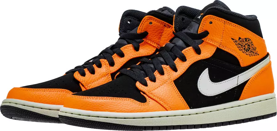 Air Jordan 1 Mid Orange Black 554724-062