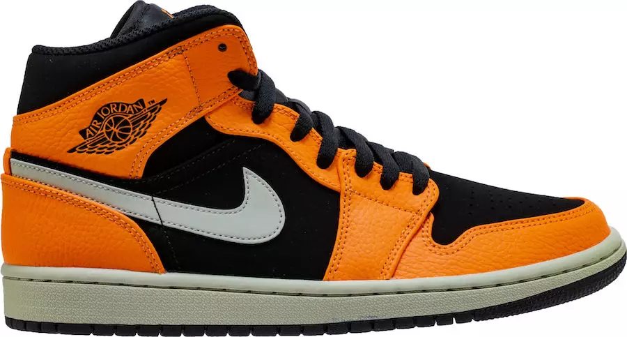 Air Jordan 1 Mid Orange Black 554724-062