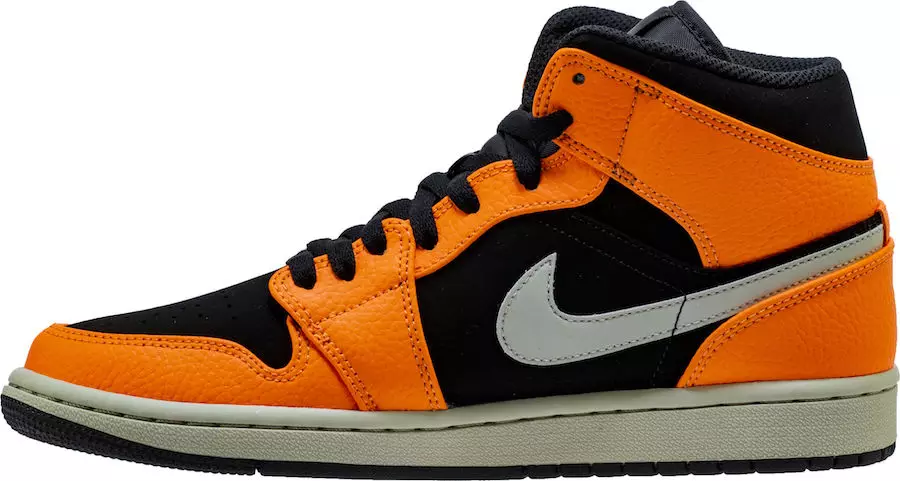 Air Jordan 1 Mid Orange Schwarz 554724-062