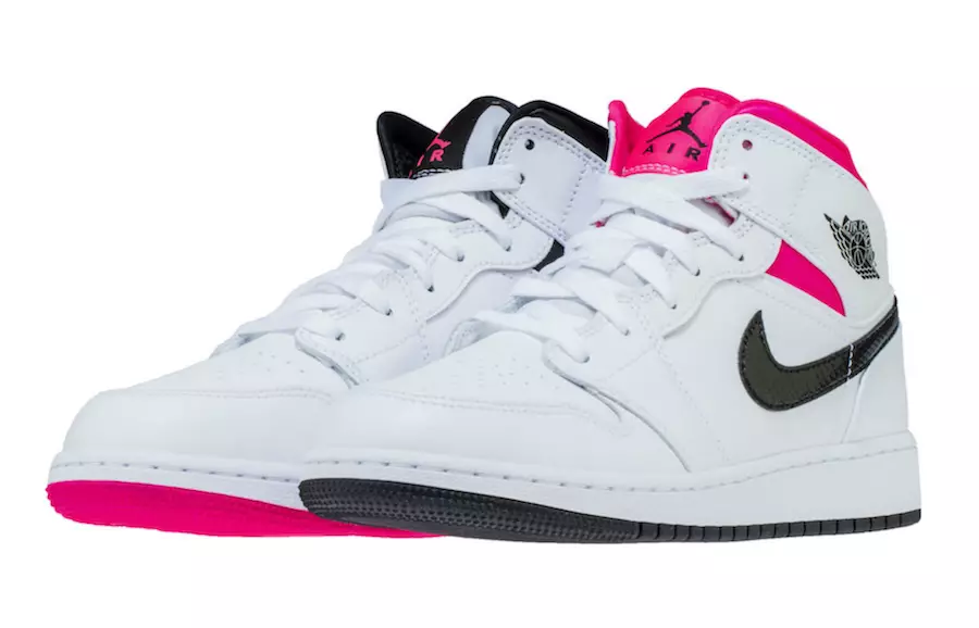 Un Air Jordan 1 Mid nepotrivit în Hyper Pink și Negru