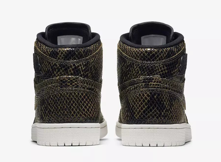 Air Jordan 1 High Premium Snakeskin Canvas Olive