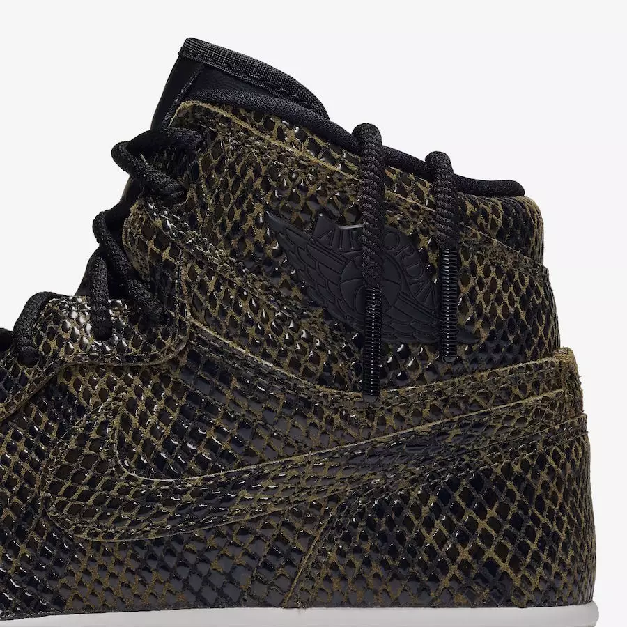 Air Jordan 1 High Premium Snakeskin Canvas Olive