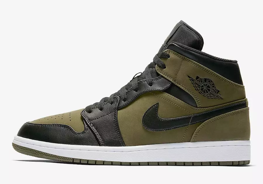 Air Jordan 1 Mid Olive Canvas 554724-301