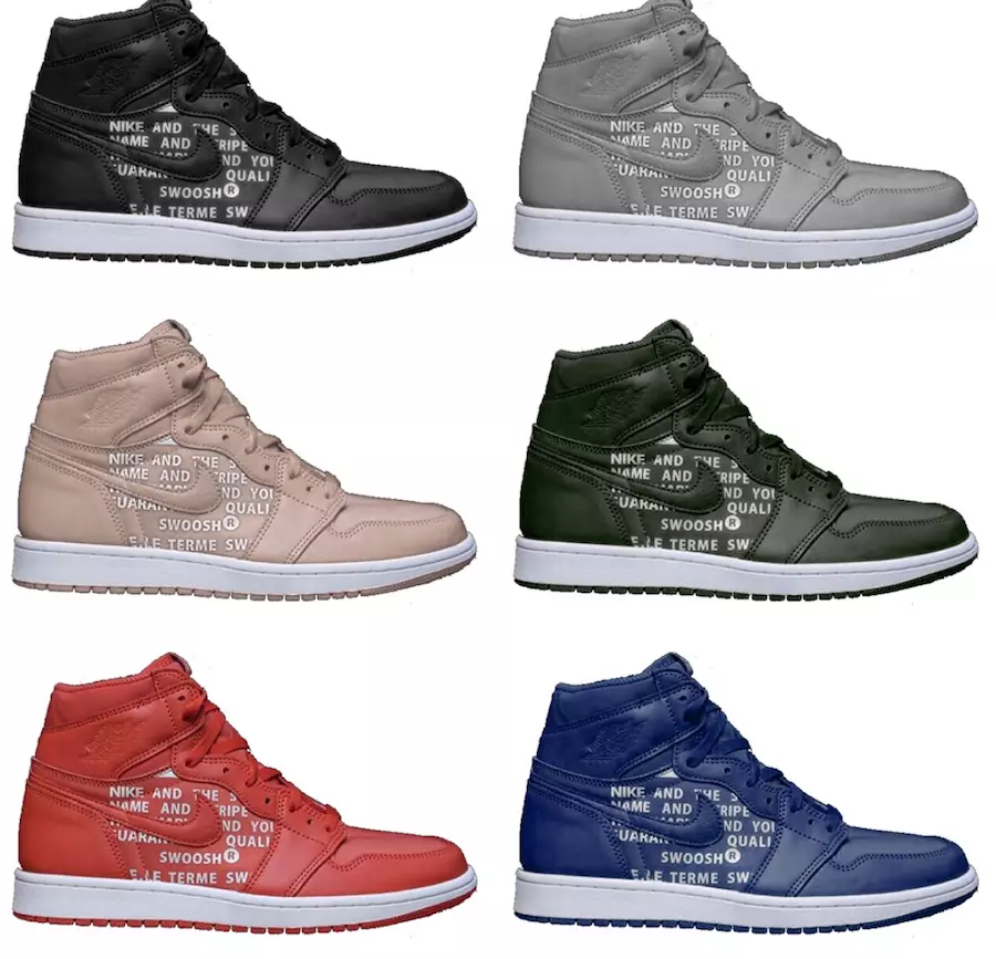 Balení kůží Air Jordan 1 Colorways