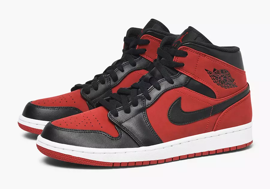 Air Jordan 1 Mid Bred Gym Đỏ đen 554724-610