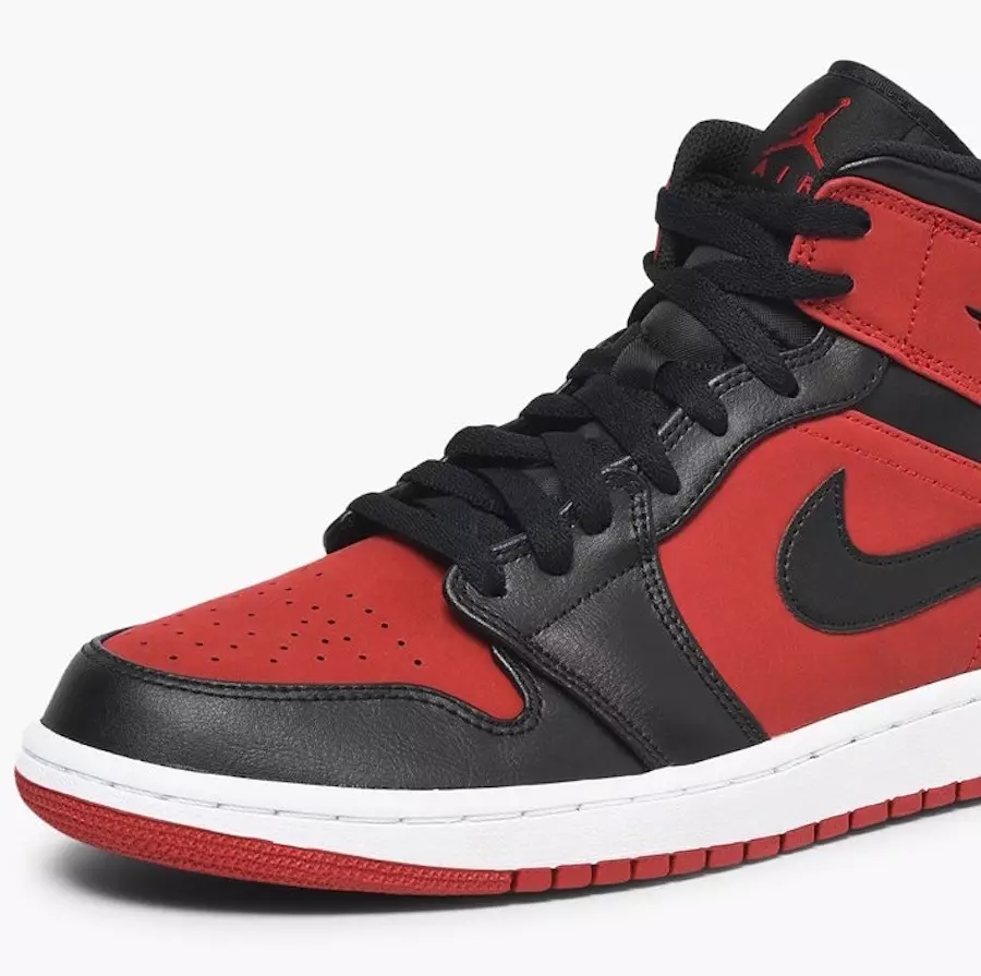 Air Jordan 1 Mid Bred Gym Rød Sort 554724-610