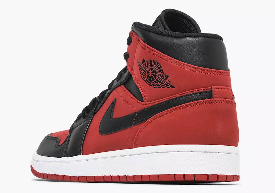 Air Jordan 1 Mid Bred Gym Vermell Negre 554724-610