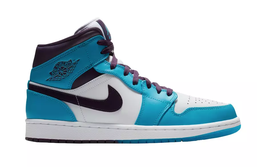 Air Jordan 1 миёнаравӣ дар Шарлотт Хорнетс рангҳо 67588_1