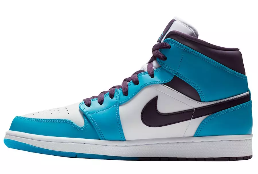 Air Jordan 1 Mid Hornets Blue Lagoon Grand Lila