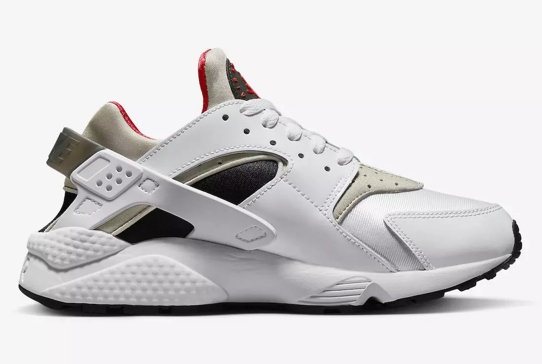 Nike Air Huarache Wit Zwart Rood DV6018-100 Releasedatum