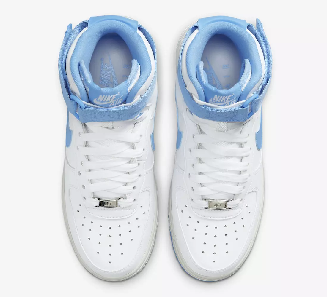 Nike Air Force 1 High White University Blue DX3805-100 გამოშვების თარიღი