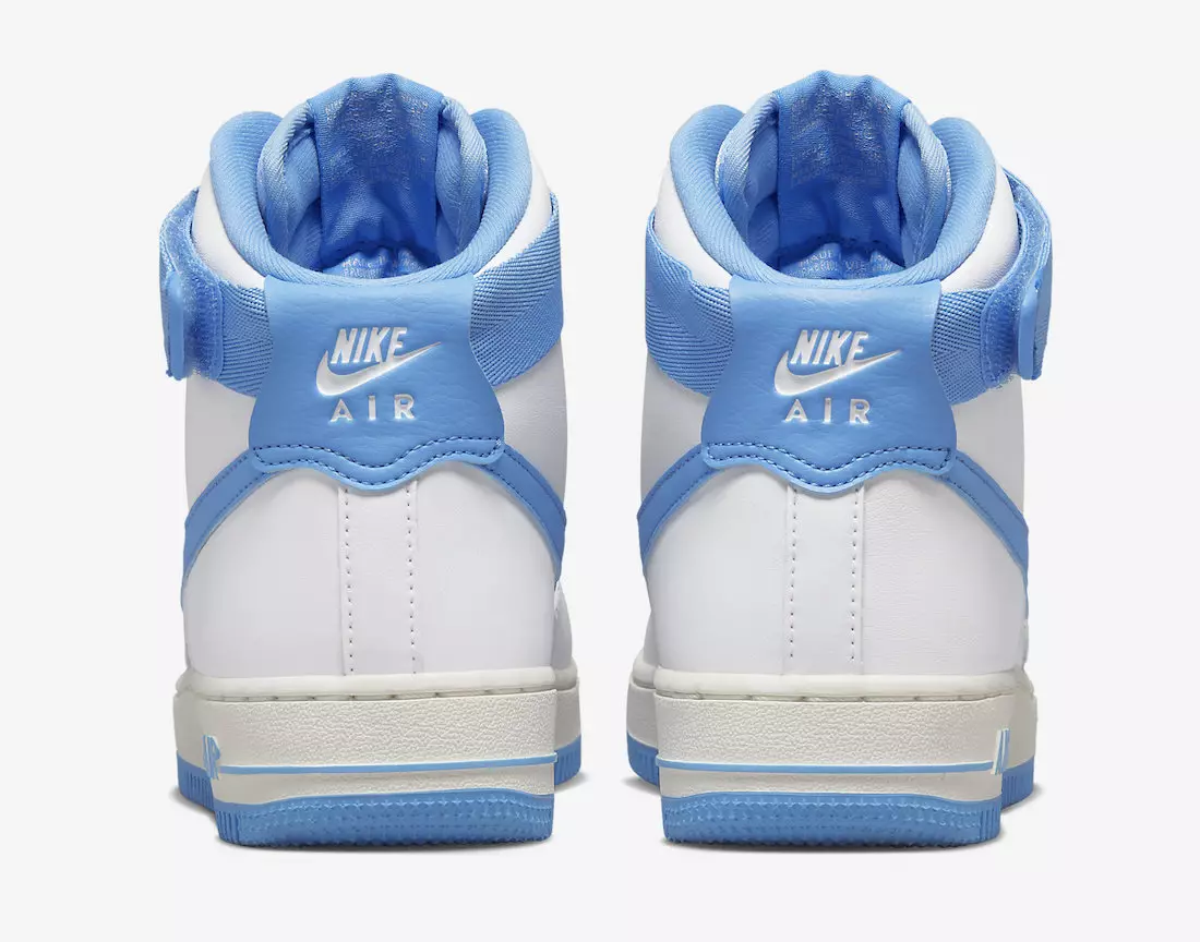 Nike Air Force 1 High White University Blue DX3805-100 väljalaskekuupäev