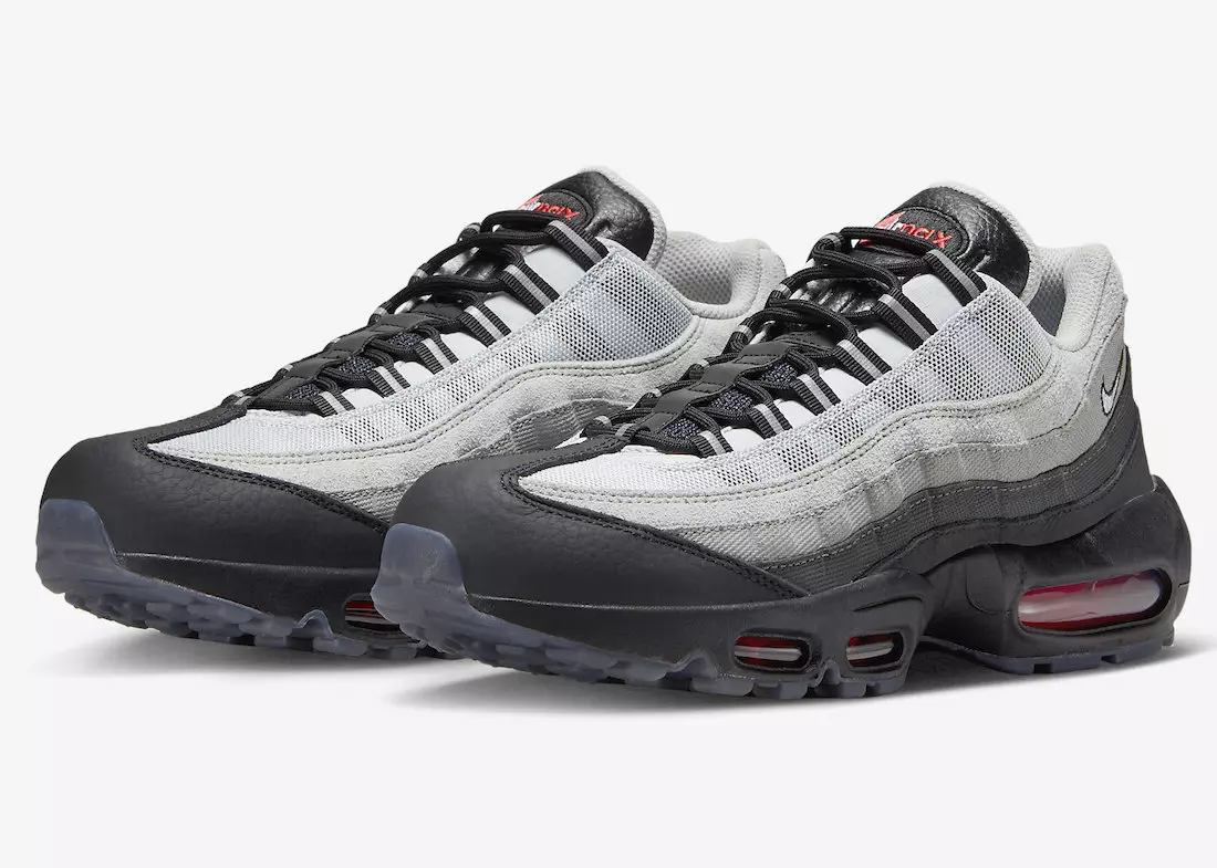 Nike Air Max 95 Қара ақ таза платина ашық түтін сұр DQ3979-001 Шығарылған күні