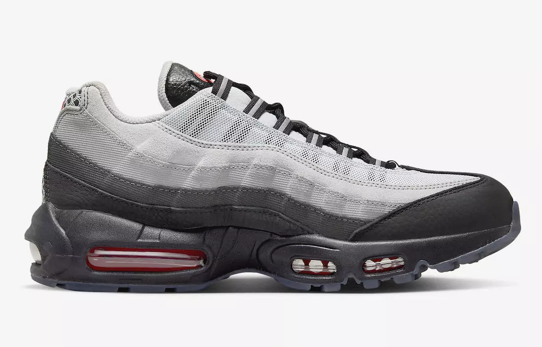 Nike Air Max 95 Black White Pure Platinum Light Smoke Grey DQ3979-001 Utgivelsesdato