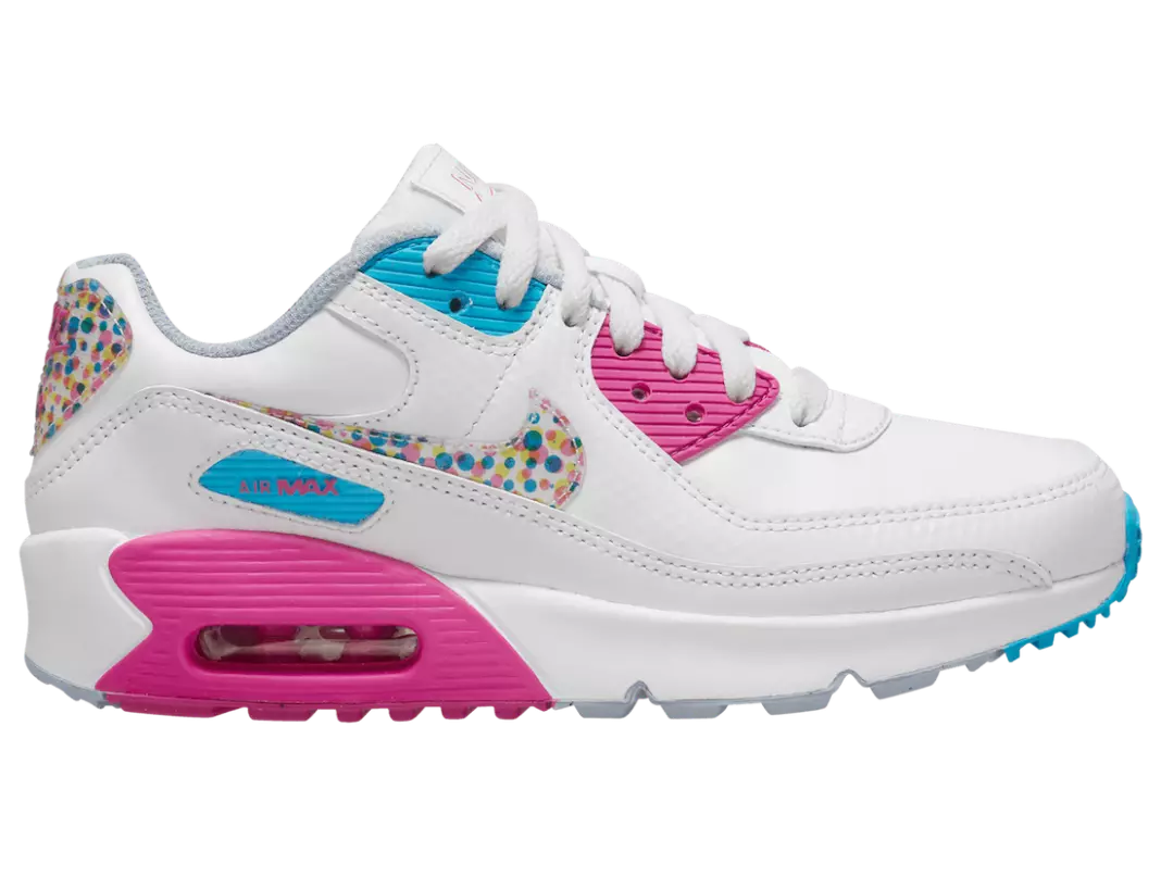 Tarehe ya Kutolewa ya Nike Air Max 90 GS Polka DV1843-100