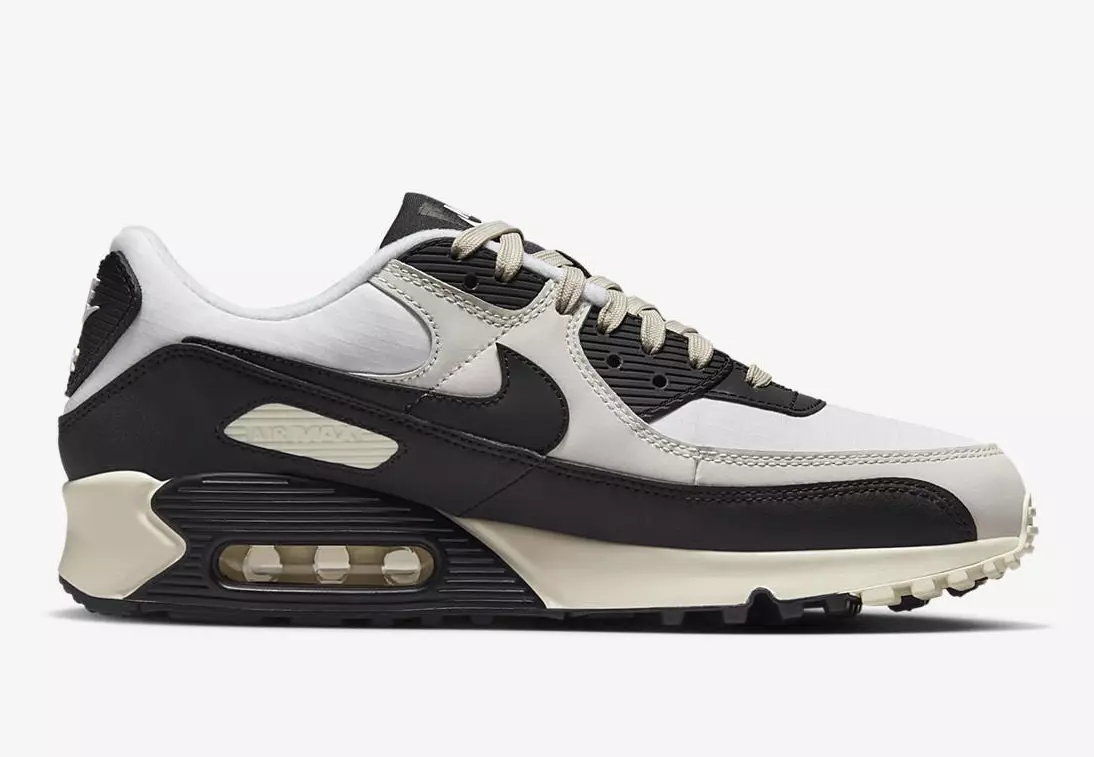 Nike Air Max 90 White Black Phantom kokosriekstu piens DQ8974-100 izlaišanas datums