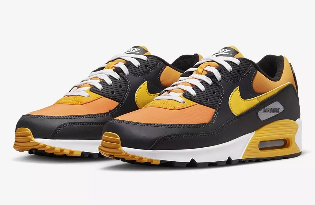 Nike Air Max 90 Kumquat တက္ကသိုလ်ရွှေရောင် DQ8974-800 ဖြန့်ချိသည့်ရက်စွဲ