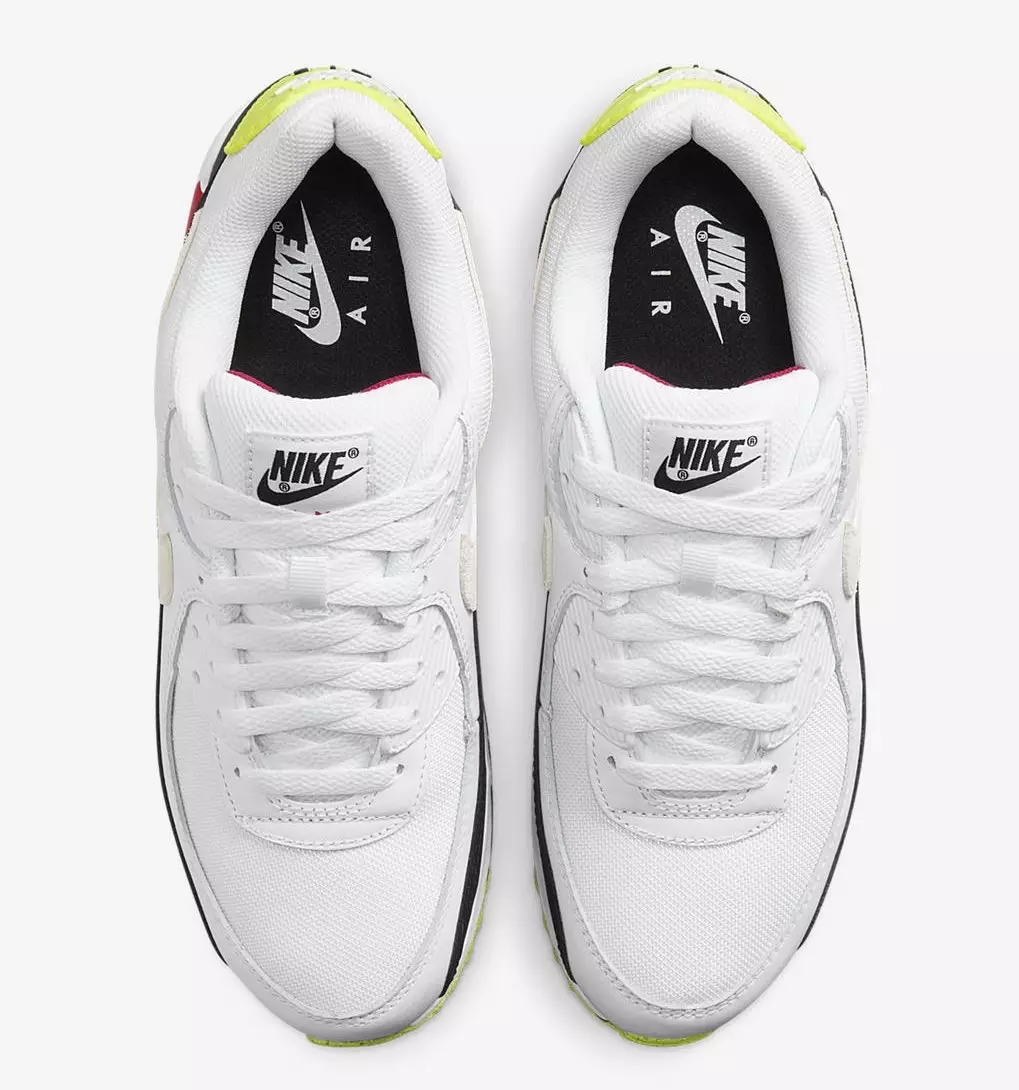 Nike Air Max 90 White Volt Rush Pink DQ4071-100 Julkaisupäivä