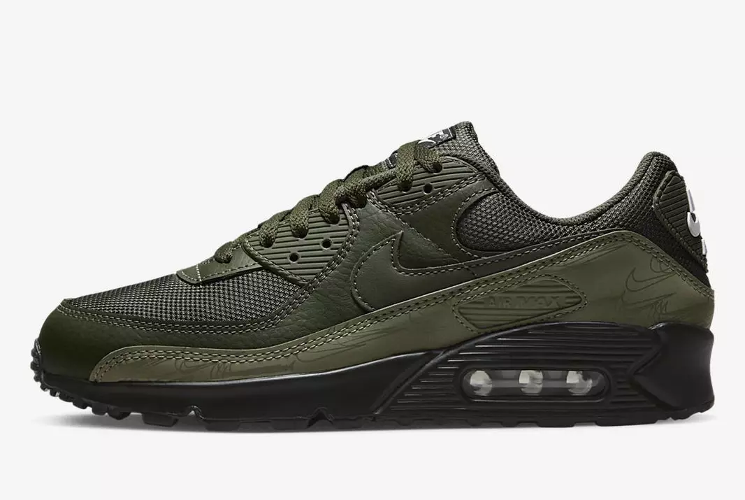 Nike Air Max 90 Oliven Reflekterende DZ4504-300 Udgivelsesdato