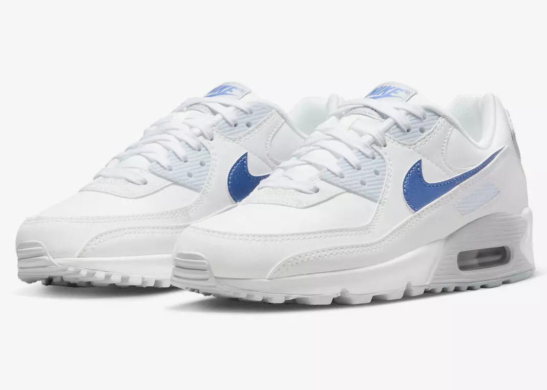 Nike Air Max 90 White Blue DX0115-100 Dáta Eisiúna