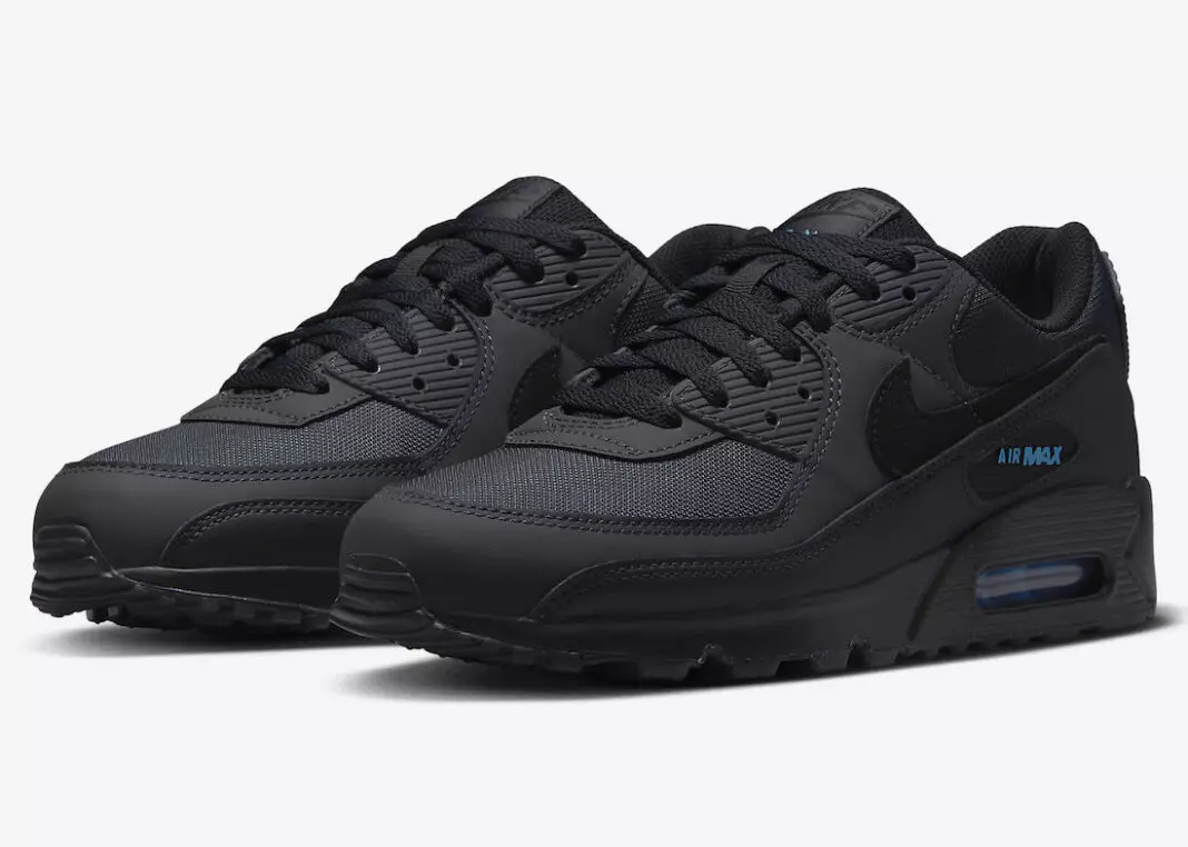 Nike Air Max 90 Dark Smoke Grey Black Laser Blue DQ4071-002 تاريخ الإصدار