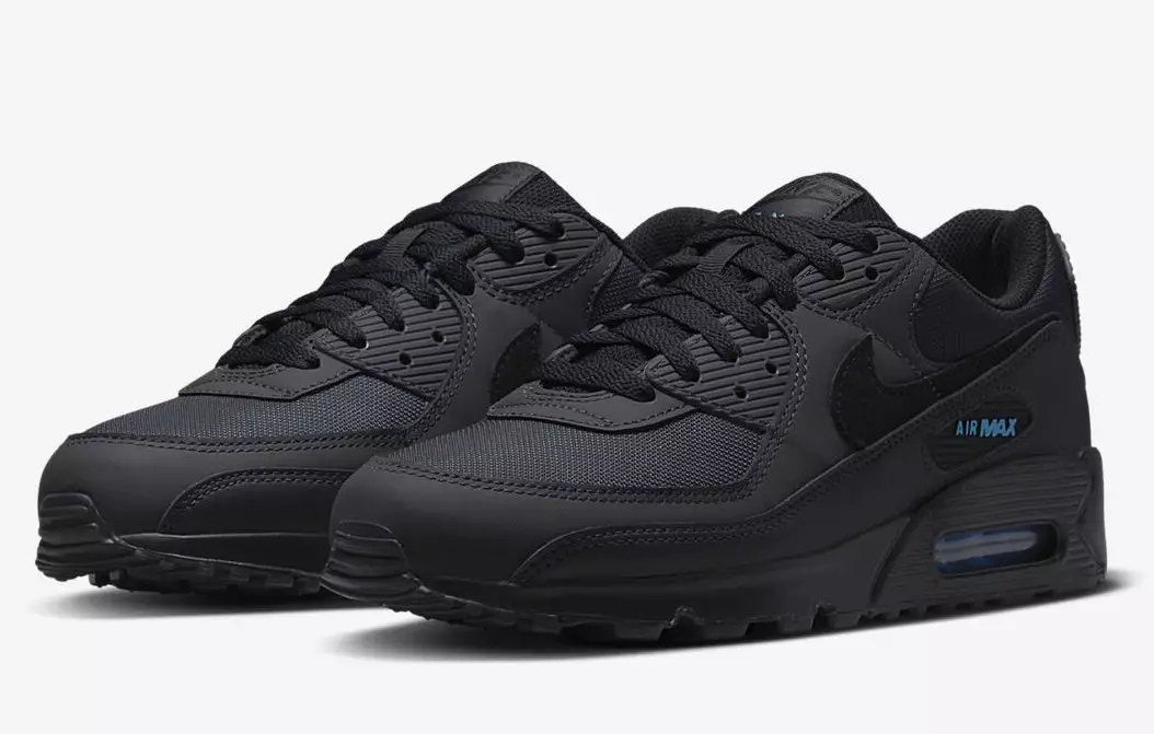 Nike Air Max 90 Dark Smoke Grey Black Laser Blue DQ4071-002 Дата на издаване