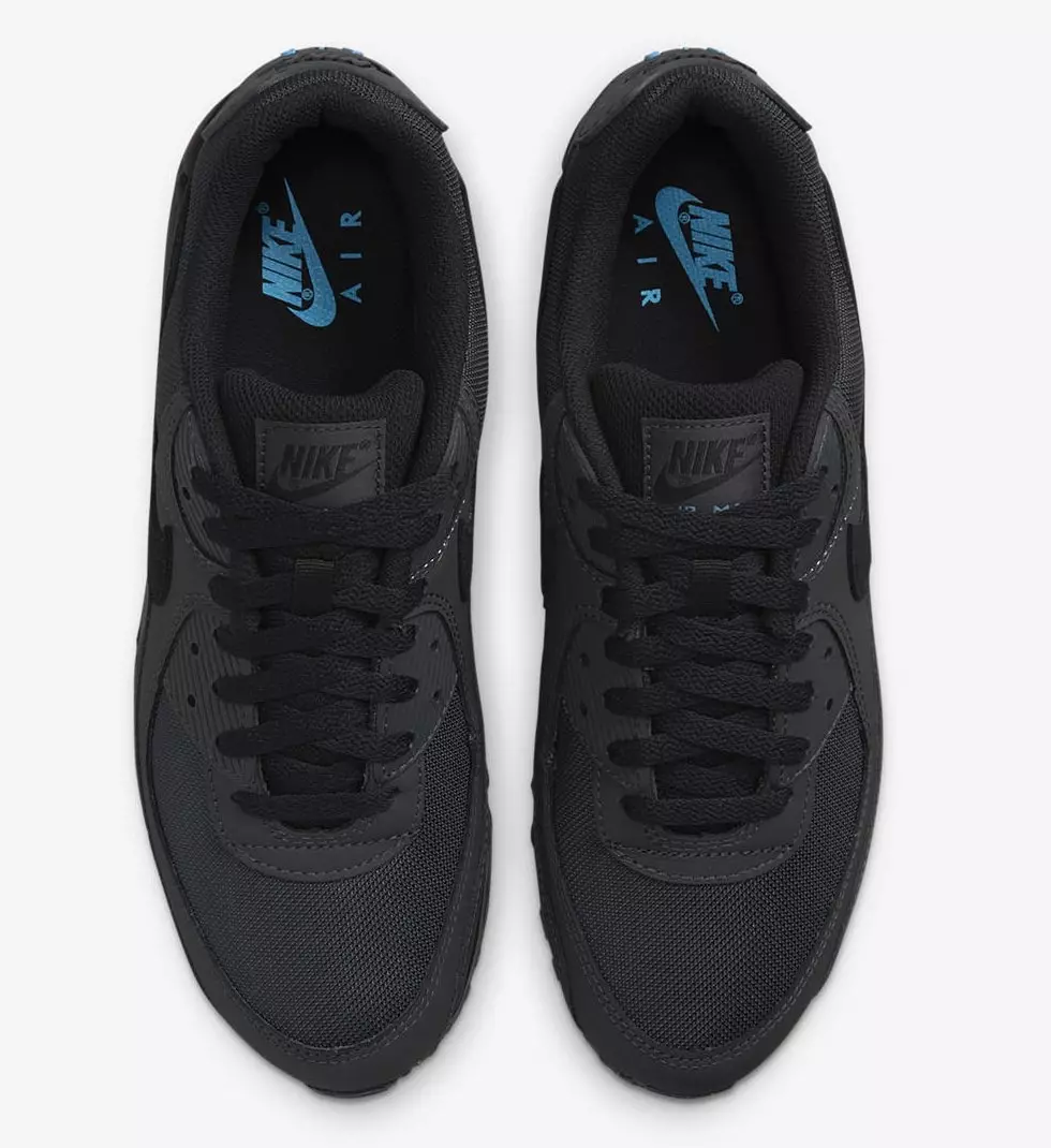 Nike Air Max 90 Dark Smoke Grey Black Laser Blue DQ4071-002 Tanggal Rilis