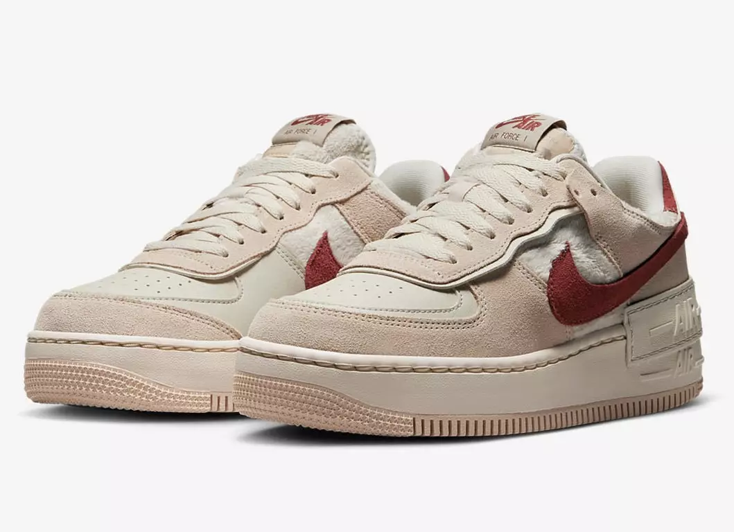 Nike Air Force 1 Shadow Shimmer Mars Stone Sanddrift Pearl White DZ4705-200 izlaišanas datums