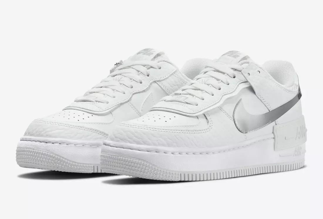 Nike Air Force 1 Shadow Detailléiert Mat Chrome Iwwerlagerungen