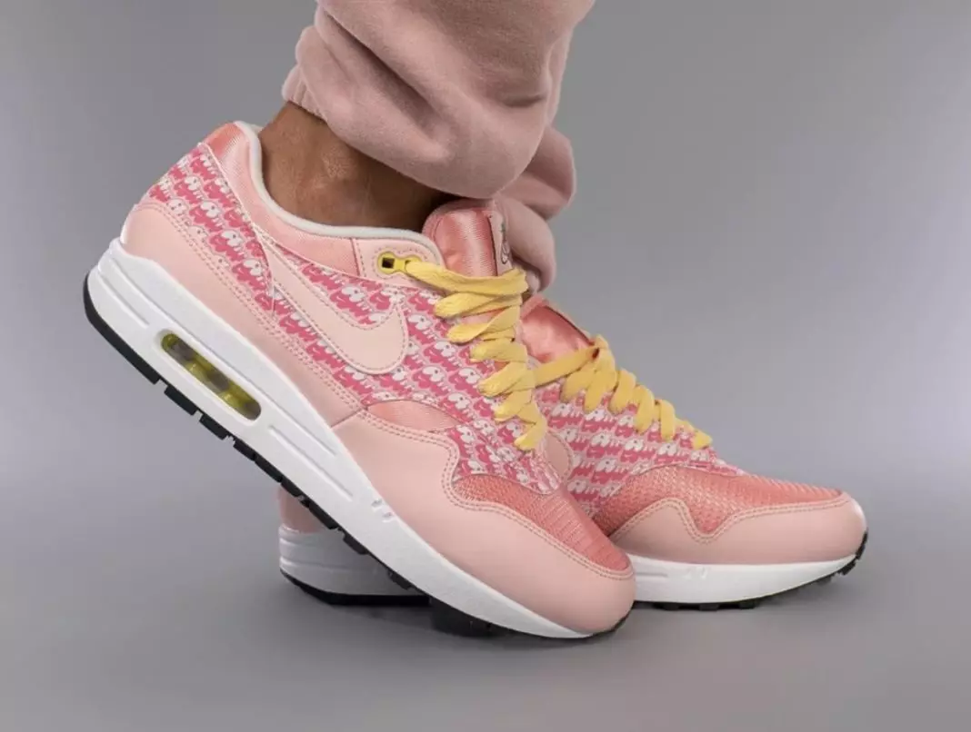 Nike Air Max 1 Strawberry Lemonade CJ0609-600 Útgáfudagur á fótum