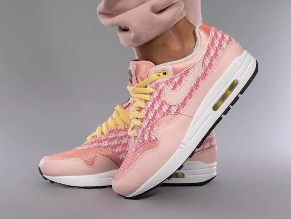 Nike Air Max 1 Strawberry Lemonade CJ0609-600 Data e publikimit në këmbë