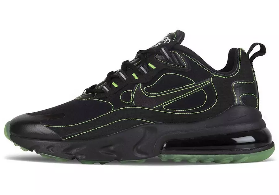 Nike Air Max 270 React Negras Verde eléctrico CQ6549-001 Fecha de lanzamiento