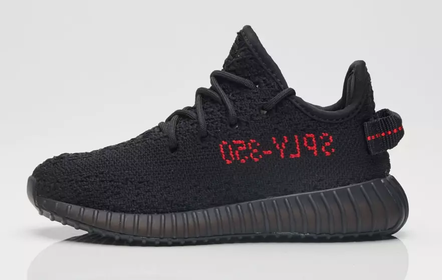 adidas Yeezy Boost 350 V2 нәресте қара қызыл BB6372-