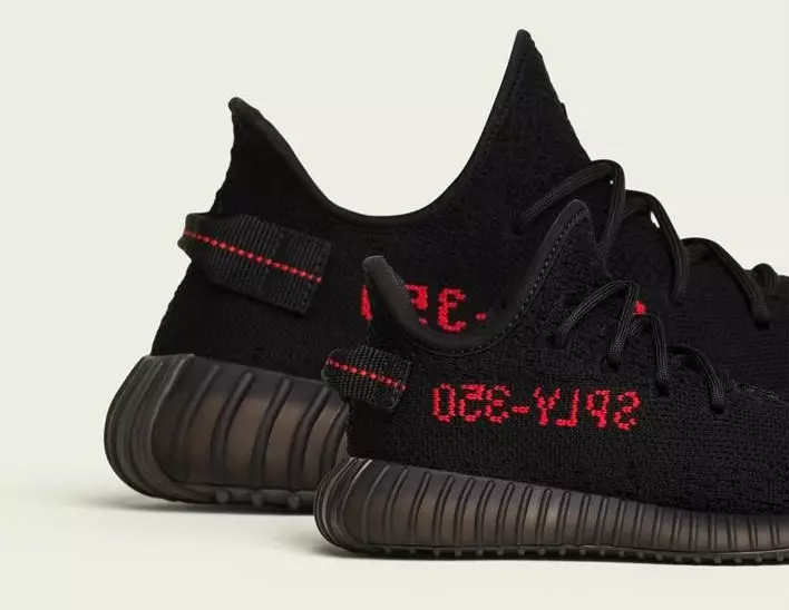 אַדידאַס Yeezy 350 באָאָסט וו 2 שווארצע רויט ברעד מעלדונג טאָג