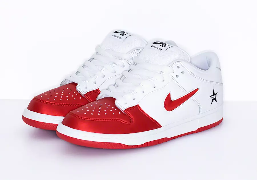 Supreme Nike SB Dunk Low Red White Izdošanas datums